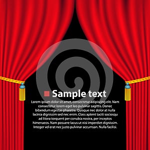 Theater curtain background. Vector