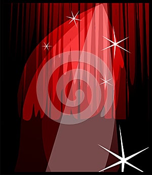 Theater curtain illustration