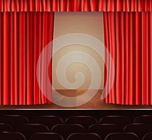 Theater curtains background vector design illustration