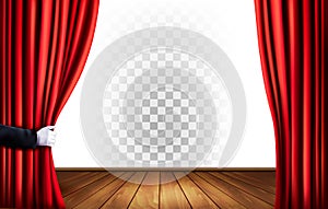 Theater curtains with a transparent background.