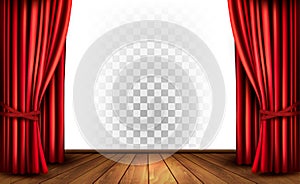 Theater curtains with a transparent background.
