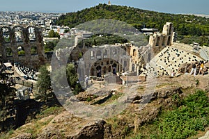 Theater Of Dionysus Under The Acropolis Of Athens. Architecture, History, Travel, Landscapes.