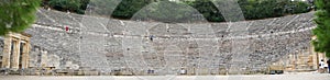 The theater of Epidaurus & x28;Peloponnese, Greece& x29; is one of the greatest examples of Greek architecture