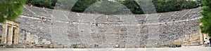 The theater of Epidaurus & x28;Peloponnese, Greece& x29; is one of the greatest examples of Greek architecture photo