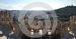 The theater of Herodion Atticus under the ruins of Acropolis