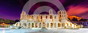 The theater of Herodion Atticus under the ruins of Acropolis, Athens.