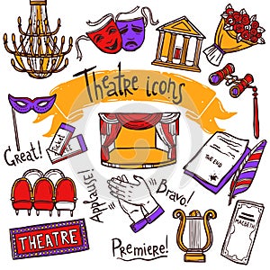 Theater Icons Set