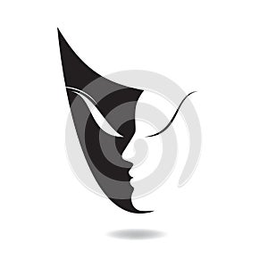 Theater mask Logo vector illustration