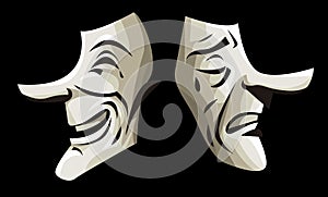 Theater masks comedy and drama