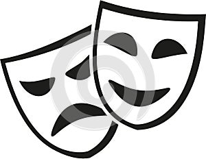 Theater masks icon photo