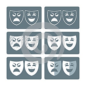 Theater masks icons