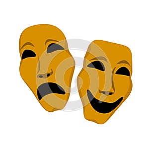 Theater masks - sadness and laughing