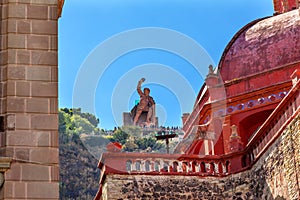 Theater San Diego Church El Pipila Statue Guanajuato Mexico