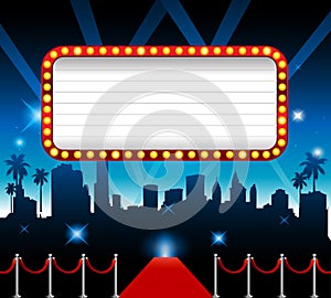 Theater sign red carpet hollywood banner film premiere