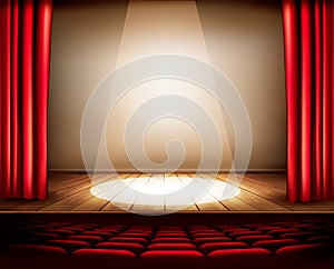 Divadlo fáze opona sedadla světlomet 