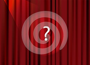 Theater stage vector red heavy curtain template illustration