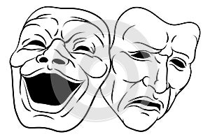 Theater Or Theatre Drama Comedy And Tragedy Masks
