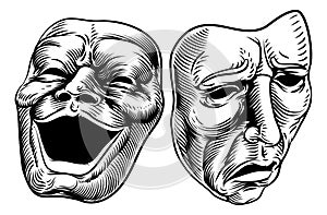 Theater Or Theatre Drama Comedy And Tragedy Masks