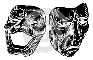 Theater Or Theatre Drama Comedy And Tragedy Masks