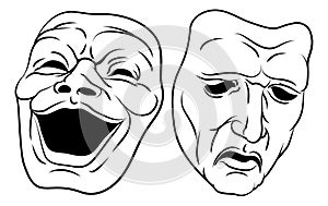 Theater Or Theatre Drama Comedy And Tragedy Masks