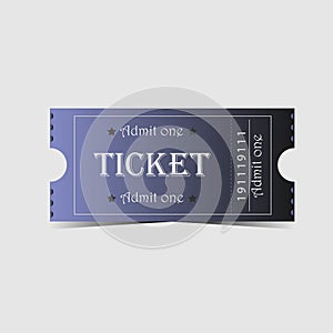 Theater tickets in retro style. Admission tickets isolated on white background. Vector illustaration