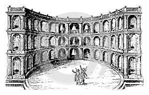 Theater of Vitruvius Theater of Vitruvius was a Roman vintage engraving photo