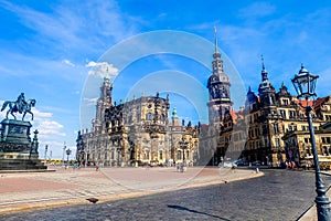 Theaterplatz square in Dresden Germany