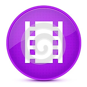 Theaters aesthetic glossy purple round button abstract