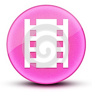 Theaters eyeball glossy pink round button abstract