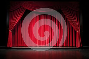 theaters red curtain closed before performance