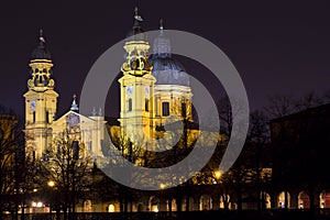 Theatinerkirche church in Munich at night