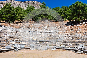 Theatre at the archaeological site of Priene. photo