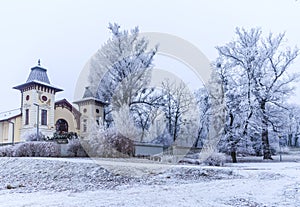 Theatre Arena near park Sad Janka Krala, Winter mood, Bratislava