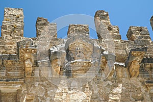 Theatre of Aspendos Ancient City in Antalya, Turkiye