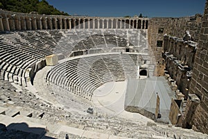 Theatre of Aspendos Ancient City in Antalya, Turkiye