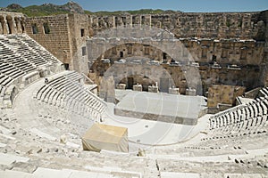 Theatre of Aspendos Ancient City in Antalya, Turkiye