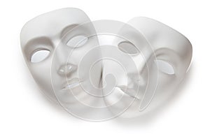 Theatre concept - white masks