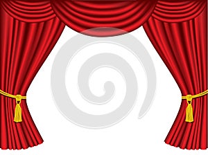 Theatre curtains with copy space