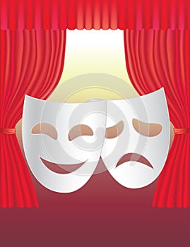 Theatre curtains and masks