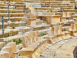 Theatre of Dionysus at Acropolis of Athens. Attica region, Greece.