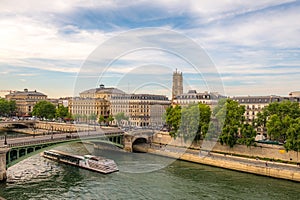 Theatre du Chatelet in Paris with a view on Tour St Jacques
