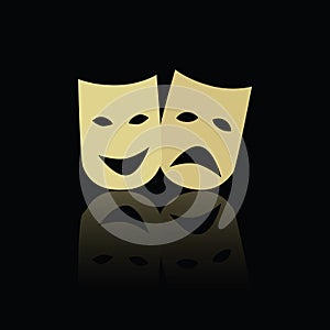 Theatre emotion masks photo