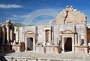 Theatre Greco-Roman city of Jerash, Jordan photo