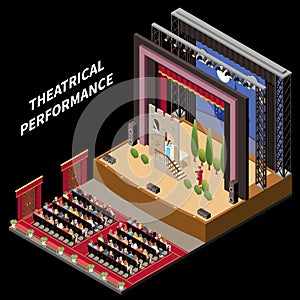 Theatre Interior Isometric