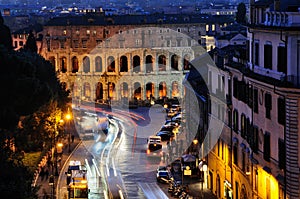 Theatre of Marcellus by Night photo