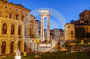 The Theatre of Marcellus and the Temple of Apollo Sosianus