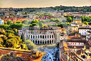 Theatre Marcellus, view from Capitoline Hill