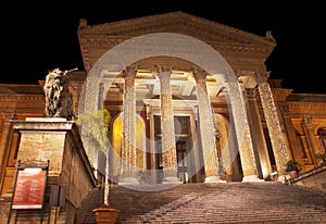 Theatre Massimo by night photo