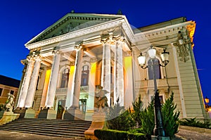 Theatre of Oradea twilight, Romania photo