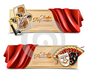 Theatre Performance Banners Set